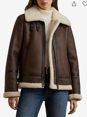 Lauren Ralph Lauren Faux Leather Single Breasted Jacket